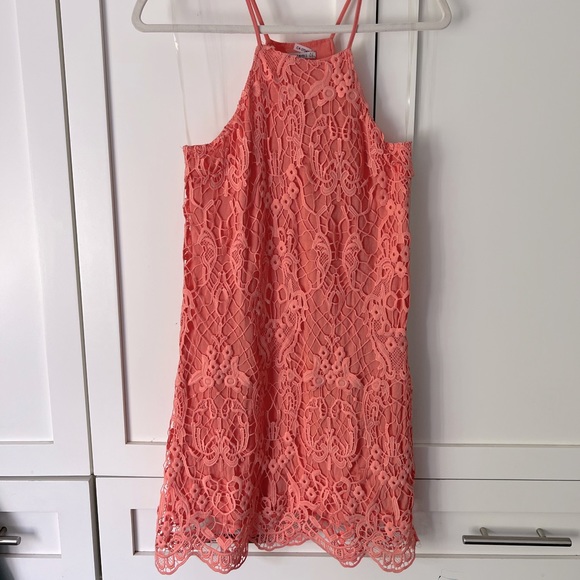 Acemi peach lace tank sheath dress - Picture 3 of 5